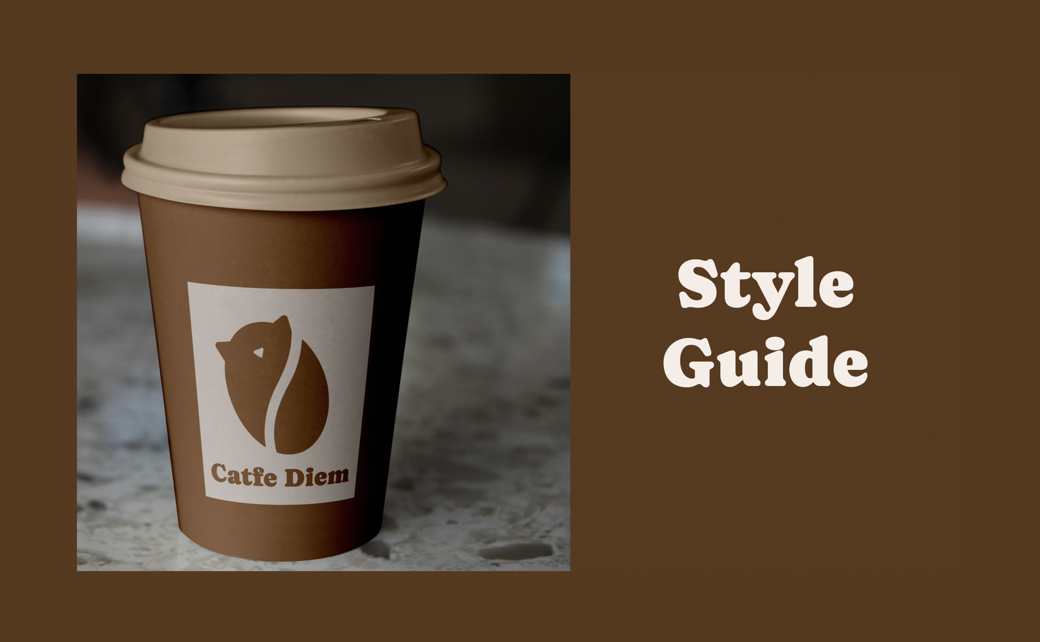 Style guide page with app mockup